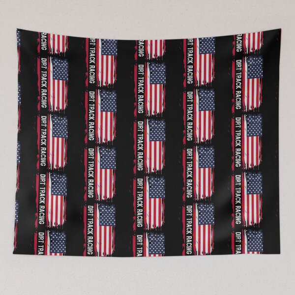 Item preview, Racing Dirt Track Racing Patriotic USA Flag designed and sold by NeJaSimse.