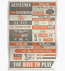 Fight Club x Chess Club Poster