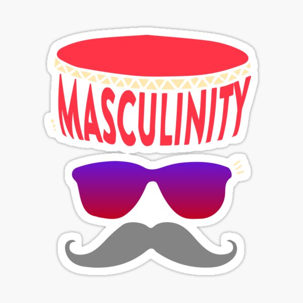 masculinity-mentality-traditional-hipster-sticker-by-designdroplet