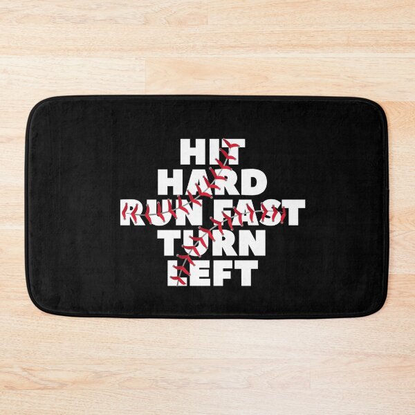 Item preview, Hit Hard Run Fast Turn Left Baseball Funny Sport designed and sold by Urosek.