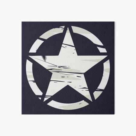 Military star stencil design Art Board Print for Sale by MintGubbins