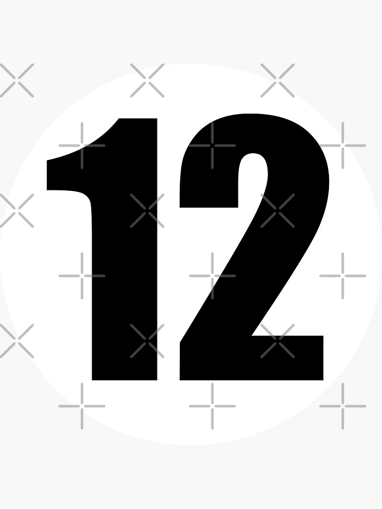 Racing Number 12 Sticker For Sale By Stickerwicker Redbubble