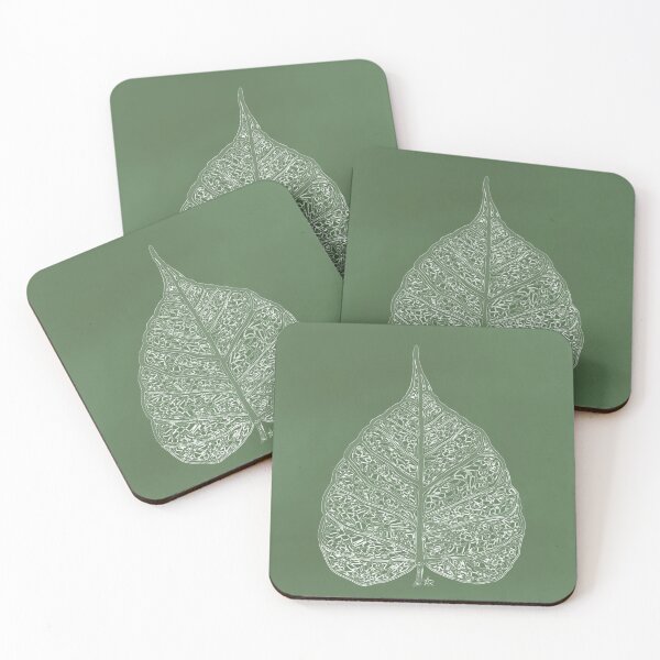 Item preview, Bodhi tree leaf on green designed and sold by Anna Ratkevich.