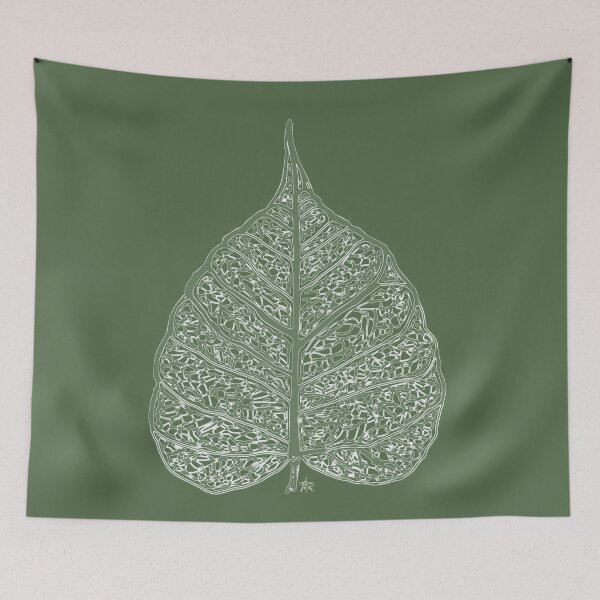 Item preview, Bodhi tree leaf on green designed and sold by Anna Ratkevich.