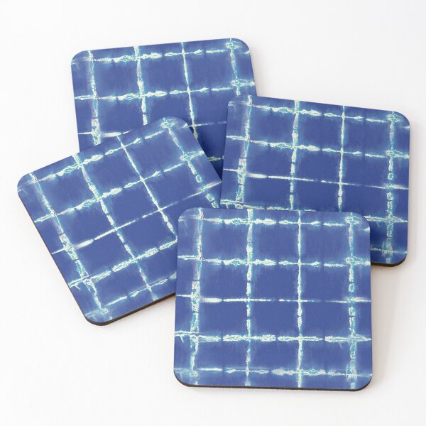Item preview, Blue Tie-Dye Texture Natural Basic Cross Line Pattern designed and sold by V-Top-Design.