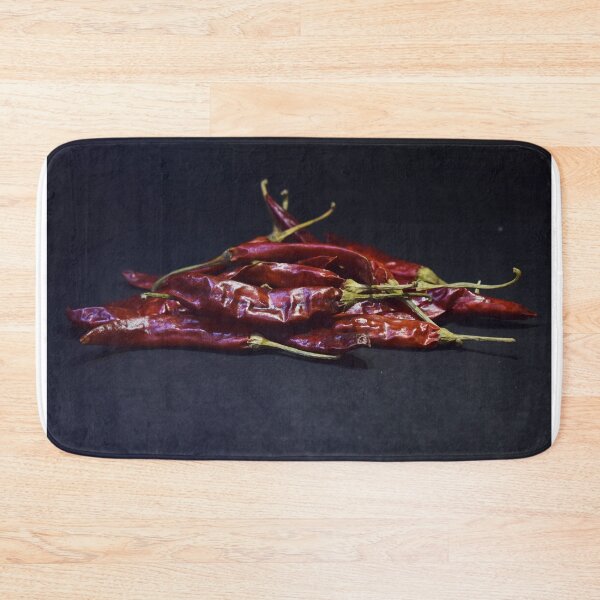 Item preview, Dried Red Chili on Black Background.Red Papper Close-Up Stock Photograph Image designed and sold by Mohammed Sohail Khan.