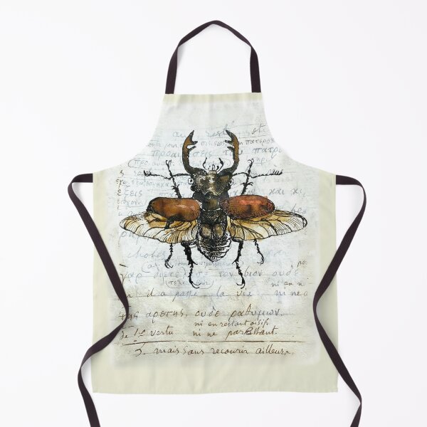 Item preview, Awesome Stag Beetle illustration on Vintage paper designed and sold by Luci Power.