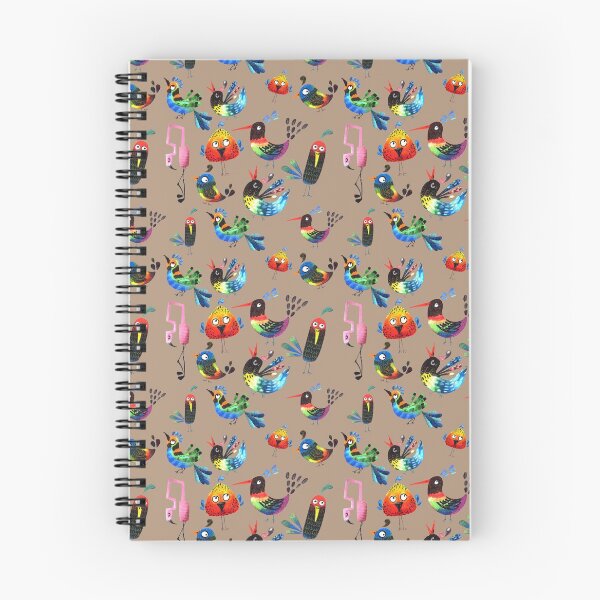 Item preview, Songbirds | Colorful birds on a beige background designed and sold by Jekaterina Kotelnikova.