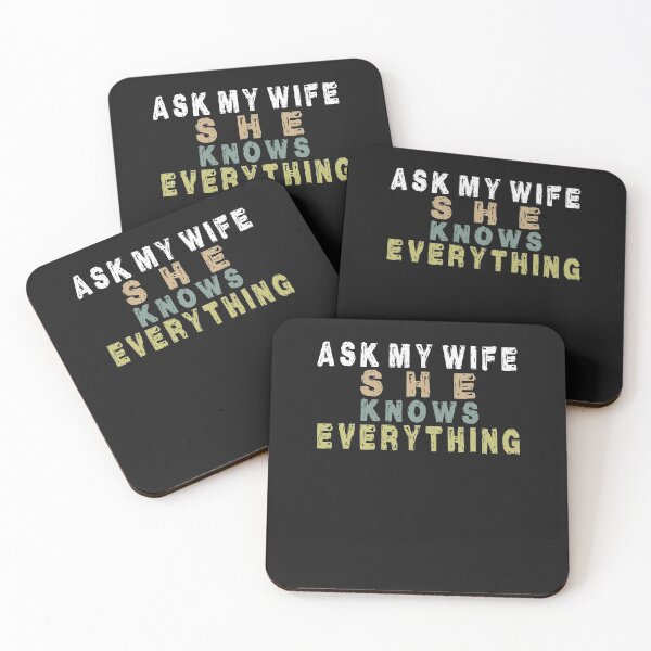 Item preview,  Ask My Wife She Knows Everything Funny Cute Husband  designed and sold by PatternFariss.