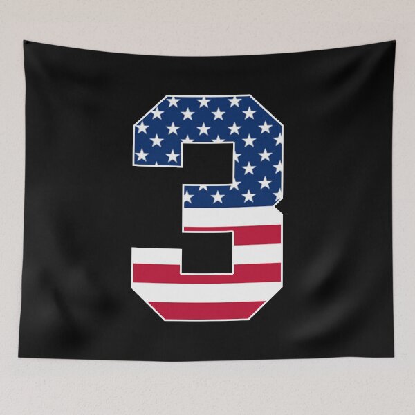 Item preview, Number 3 American Flag Sports designed and sold by Shariss.
