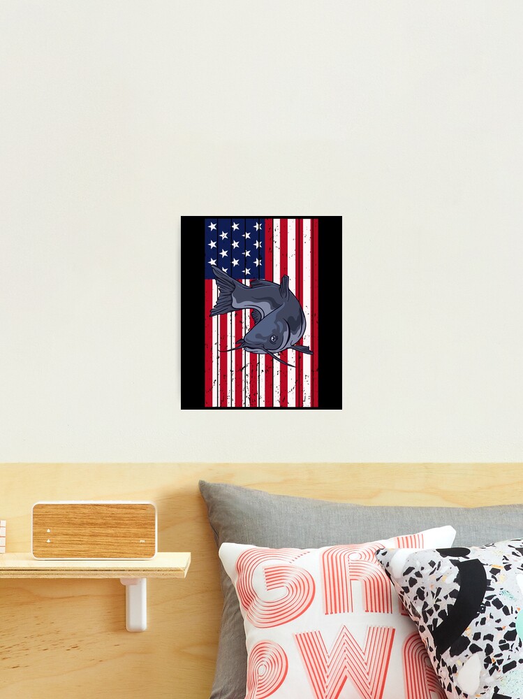 Catfishing American Flag - Catfish Angler Fisherman Gift- Mens Catfish  Fishing Catfishing Funny Saying Fisherman Gift Photographic Print for Sale  by QUEEN-WIVER