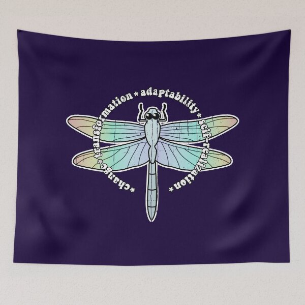 Item preview, Mystic Dragonfly: Change Transformation Adaptability Self-realisation designed and sold by Happy Puppy Print On Demand.