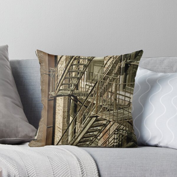 Item preview, Iron fire escape outside old building in downtown Boston Massachusetts  designed and sold by Stephen Orsillo.