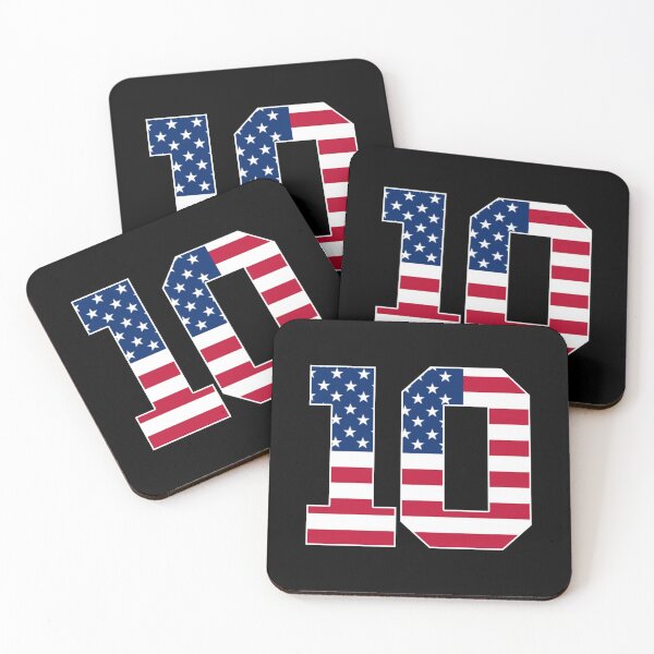 Item preview, Number 10 American Flag Sports designed and sold by Shariss.