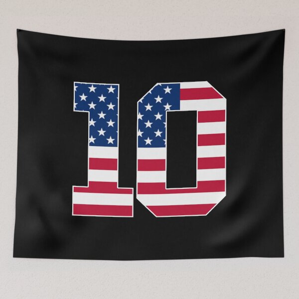Item preview, Number 10 American Flag Sports designed and sold by Shariss.
