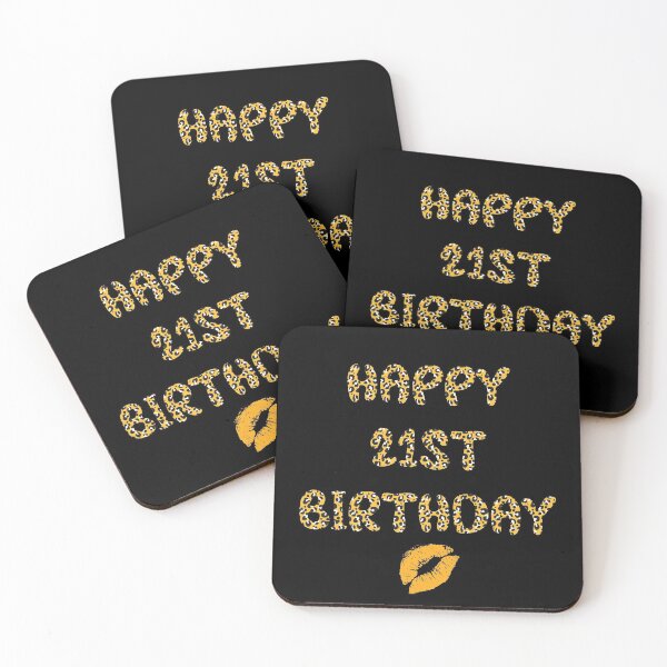 21st  Birthday 1997 Happy Present Gift Idea For Men Him Male Keepsake Coaster 