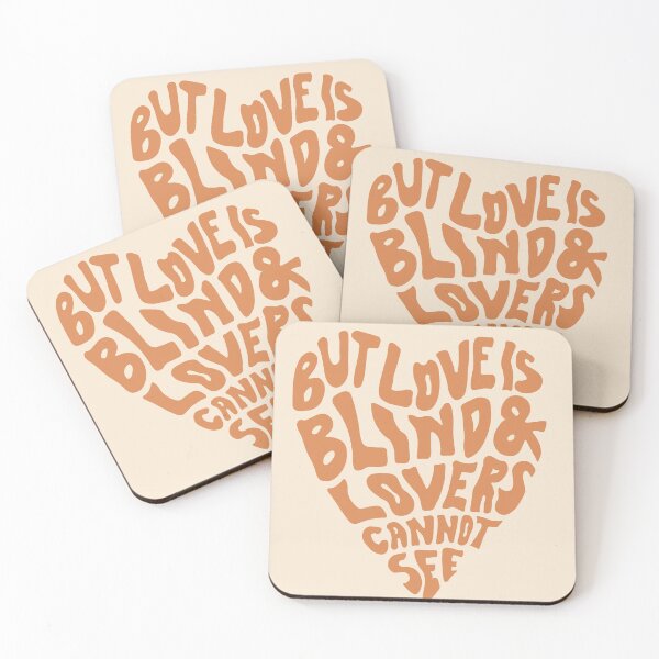 Item preview, but love is blind and lovers cannot see in orange designed and sold by emscalligraphy.