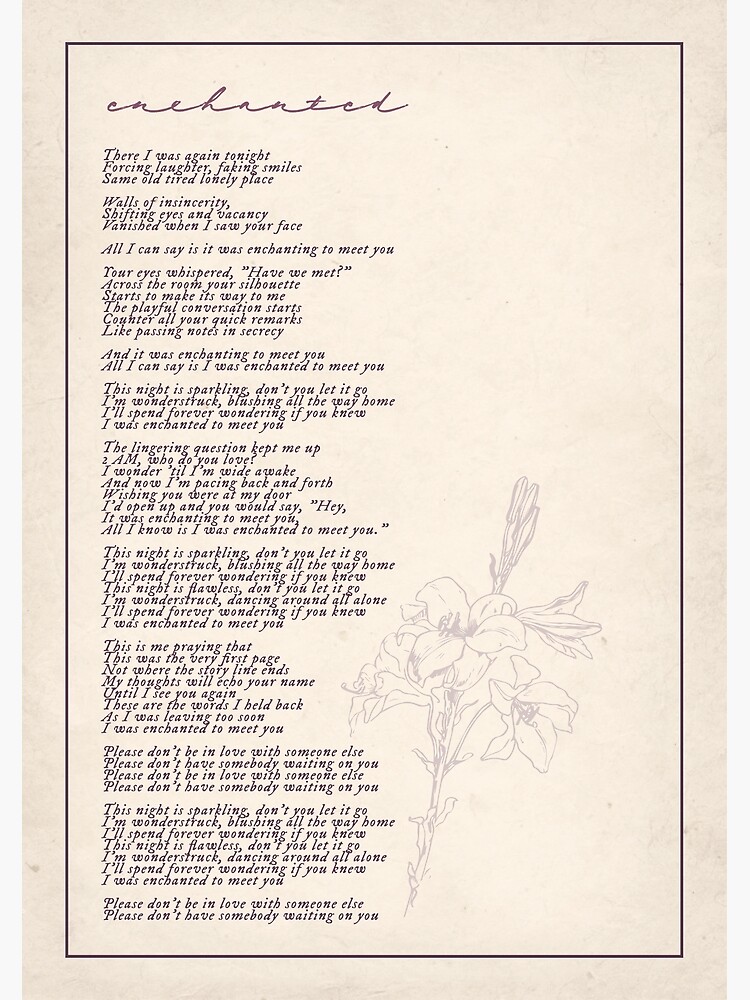 Enchanted lyrics