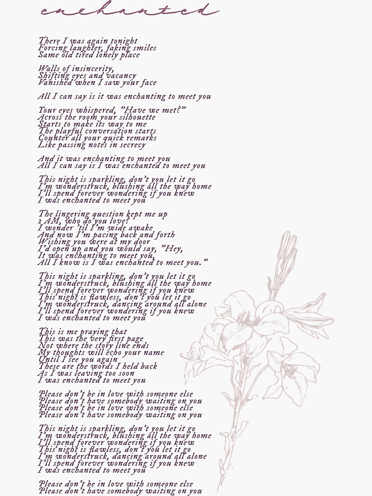 enchanted lyrics