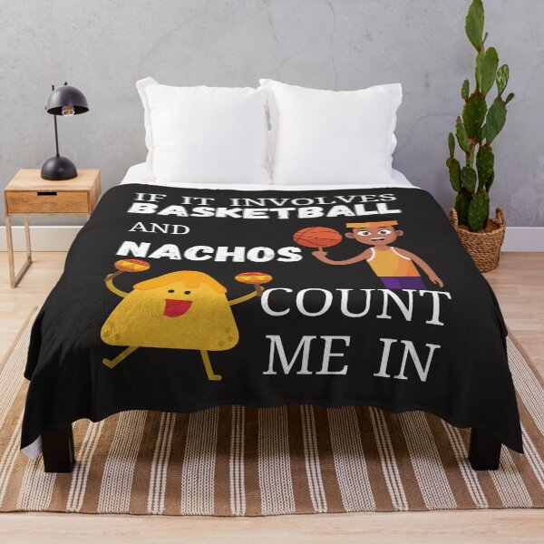 Artikelvorschau, Basketballsport und Nachos Food Design entworfen und verkauft von PinkArtDesigns.