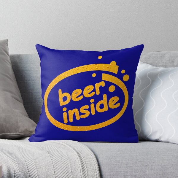 BEER INSIDE Throw Pillow