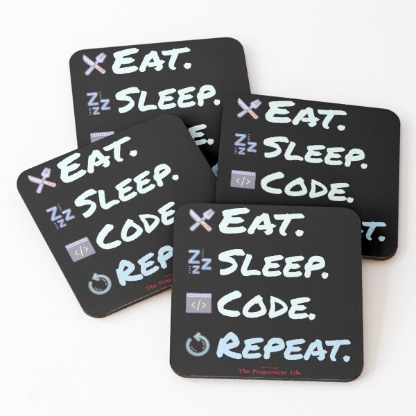 Item preview, Eat. Sleep. Code. Repeat. (Icons) designed and sold by the-krisney-way.