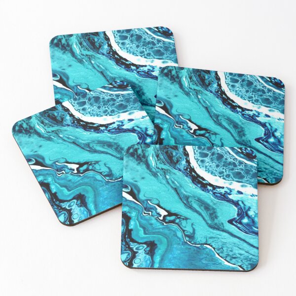 Aperçu de l'œuvre Turquoise Bleu Sarcelle - art créée et vendue par WallStreet Arts.