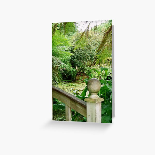 View from the Bridge, Trengwainton Gardens, Cornwall Greeting Card