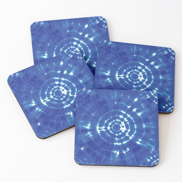 Item preview, Natural Blue Tie-Dye Texture Circle Pattern designed and sold by V-Top-Design.