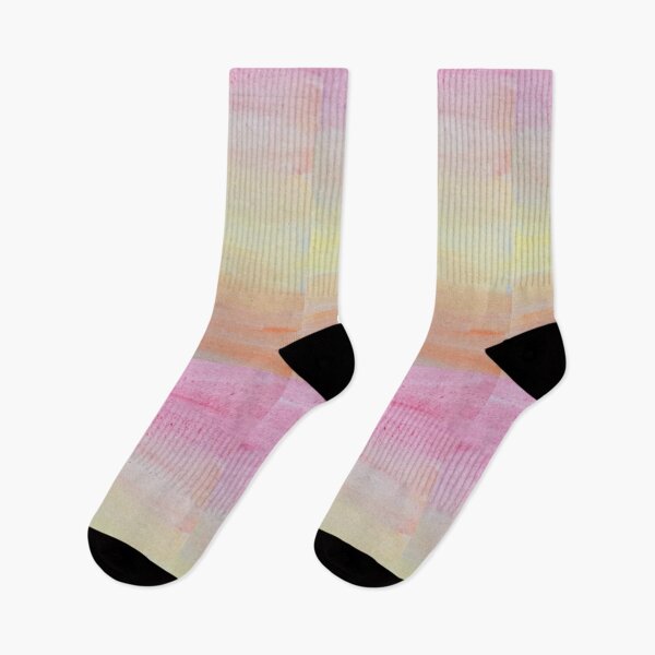 Item preview, Pink, yellow and orange watercolor painting watercolour pattern rainbow designed and sold by WatercolorFun.