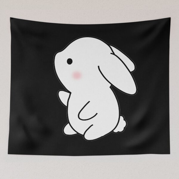 Item preview, cute white bunny  designed and sold by freeArt10.