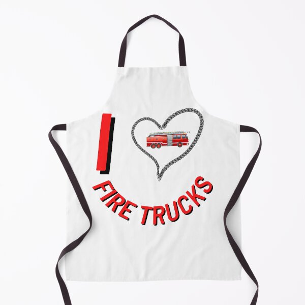 Aperçu de l'œuvre I Love Fire Trucks T-Shirt Firefighters lovers Men gift Women gift Dad gift Mom gift son gift créée et vendue par InnovantDesigns.