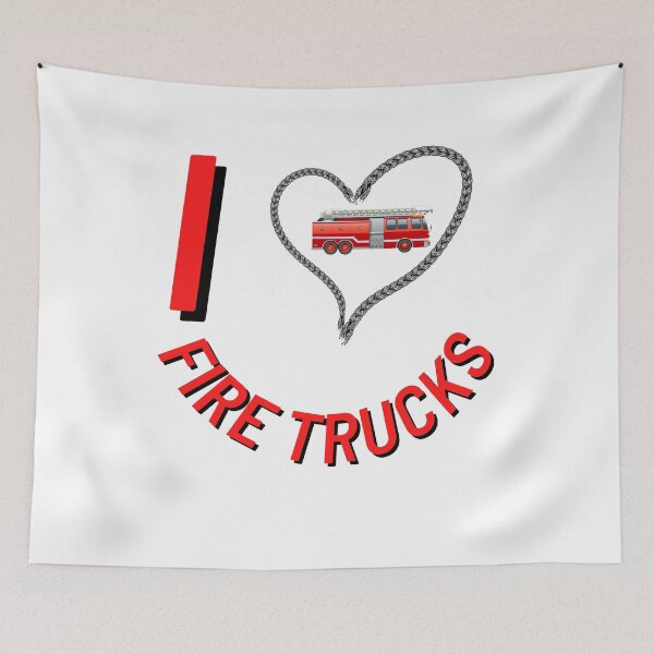 Item preview, I Love Fire Trucks T-Shirt Firefighters lovers Men gift Women gift Dad gift Mom gift son gift designed and sold by InnovantDesigns.