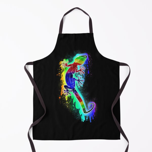 Item preview, Rainbow Graffiti Style Gecko on a dripping rainbow inksplat designed and sold by iduzarts.