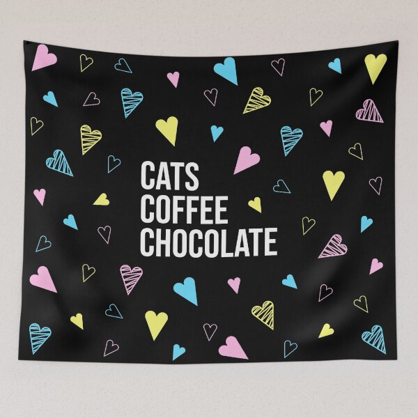 Item preview, I Love Cats Coffee and Chocolate ( white text) designed and sold by dass-art.