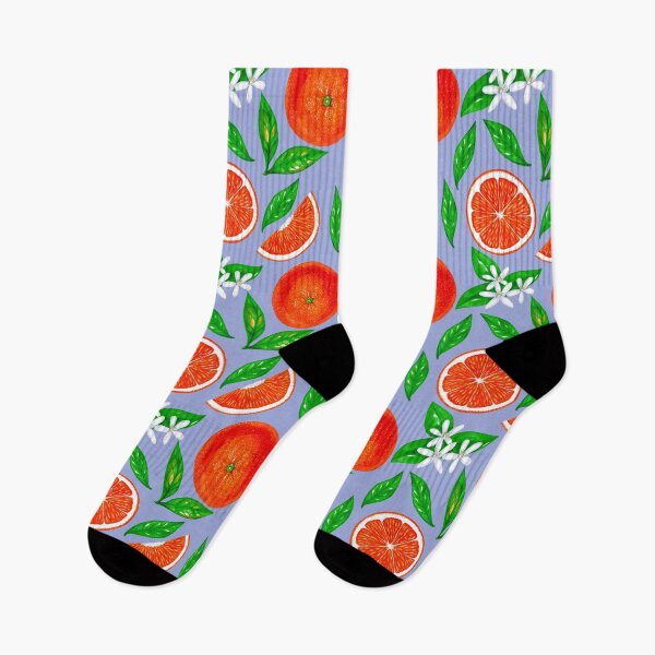 Item preview, Oranges with flowers and leaves on a light blue background  designed and sold by Colibri77.