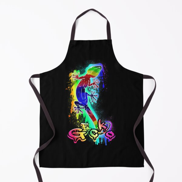 Item preview, Rainbow Graffiti Style Gecko on a dripping rainbow ink splat with text designed and sold by iduzarts.
