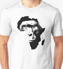 African Safari Babboon T-Shirt Africa Map T-Shirt Unisex T-Shirt