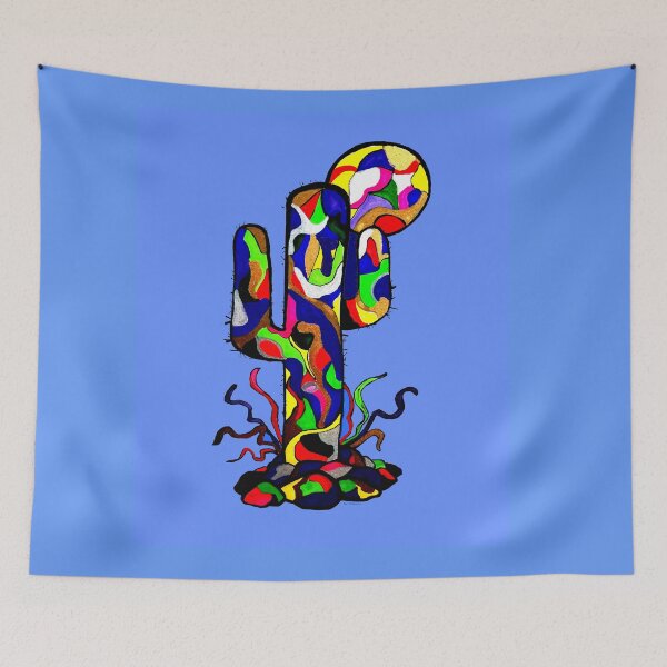 Item preview, Cactus Doodle, Saguaro, abstract, contemporary art, desert art designed and sold by Artworkbybev.