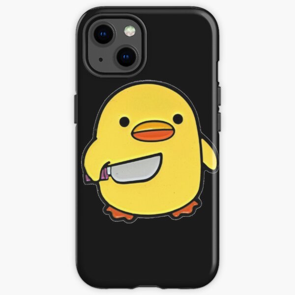 duck with knife funny meme angry bird danger iPhone Tough Case