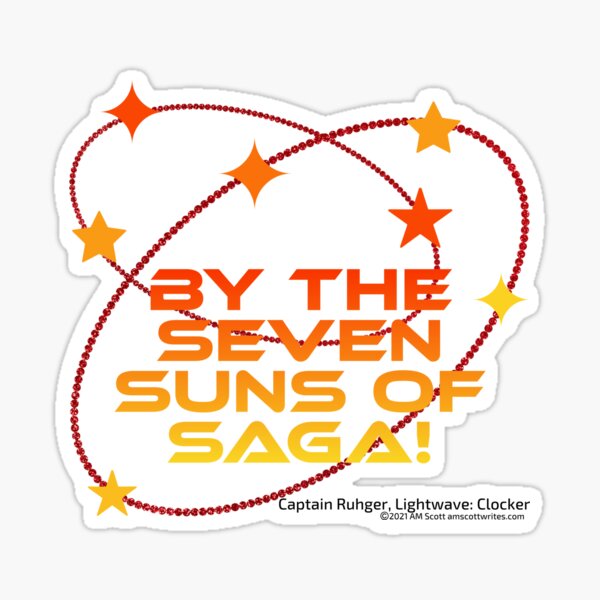 By the Seven Suns of Saga with Orbits Sticker