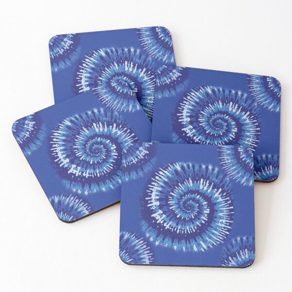 Item preview, Natural Blue Tie-Dye Texture Spiral Pattern designed and sold by V-Top-Design.