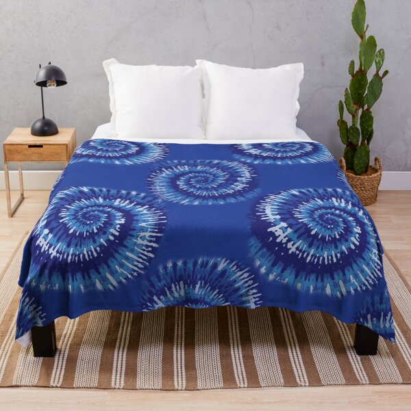 Item preview, Natural Blue Tie-Dye Texture Spiral Pattern designed and sold by V-Top-Design.