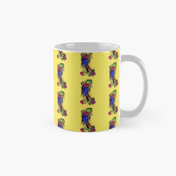 Item preview, Rainbow Graffiti Style Gecko on a dripping black ink splat with text designed and sold by iduzarts.