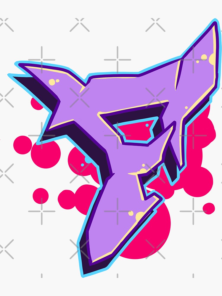 Letter F Graffiti Street Art Style Sticker For Sale By