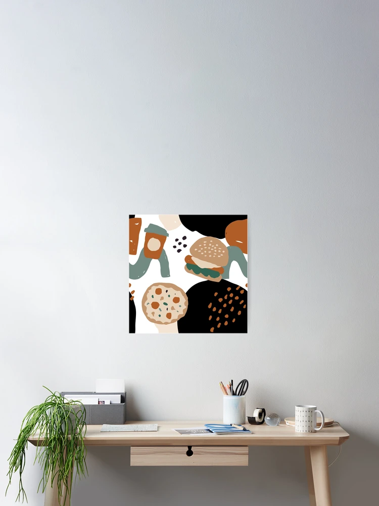 Thumbnail 2 of 3, Poster, Abstract Fast Food Pattern designed and sold by PatternTale.