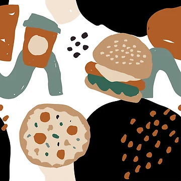 Artwork thumbnail, Abstract Fast Food Pattern by PatternTale
