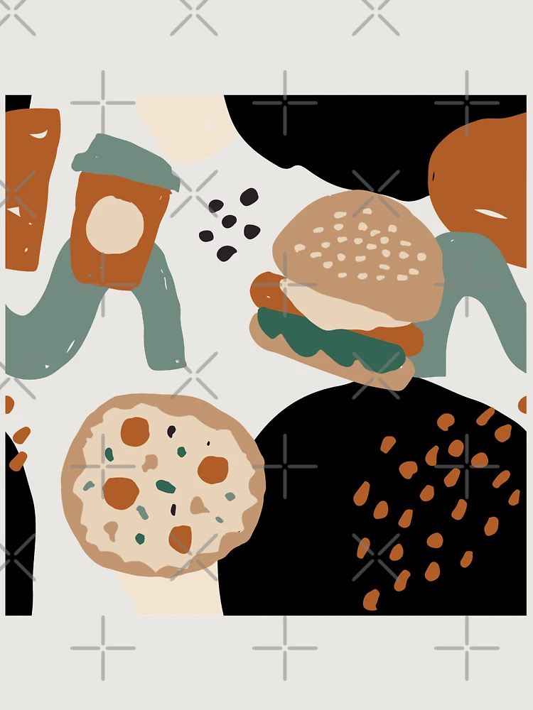 Thumbnail 6 of 6, Premium Oversized Sweatshirt, Abstract Fast Food Pattern designed and sold by PatternTale.