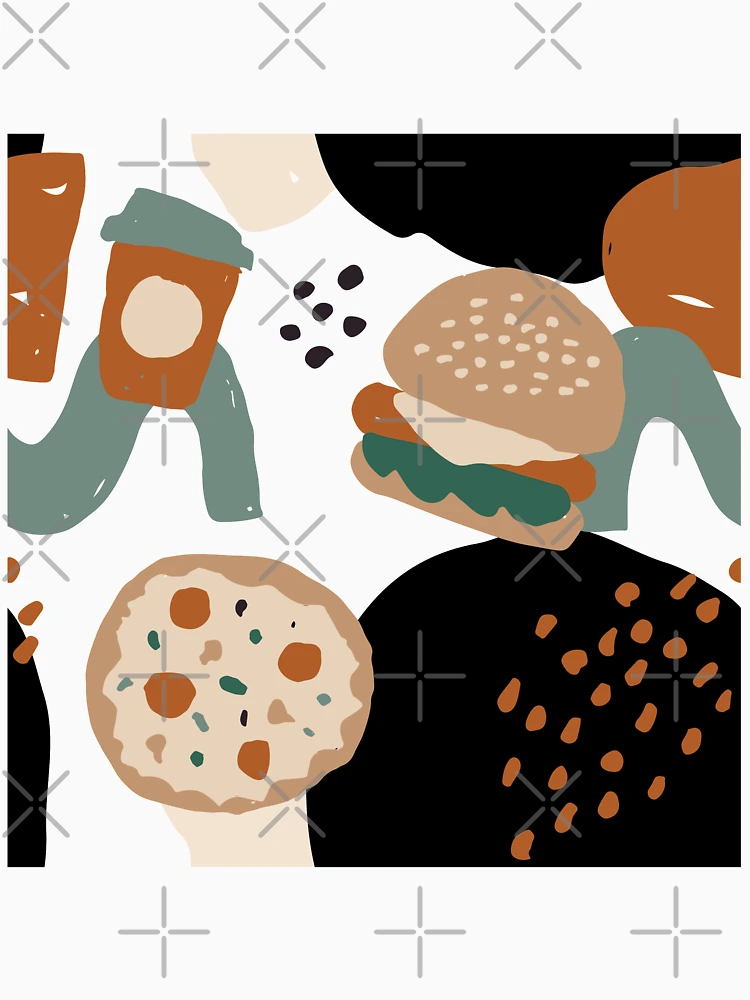 Thumbnail 6 of 6, Pullover Hoodie, Abstract Fast Food Pattern designed and sold by PatternTale.