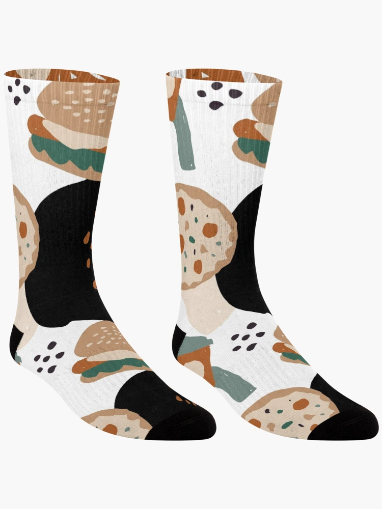 Thumbnail 3 of 5, Socks, Abstract Fast Food Pattern designed and sold by PatternTale.